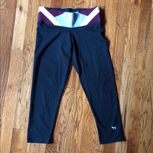 PINK CROP CAPRI pants NEW BLACK MAROON GRAY WH S